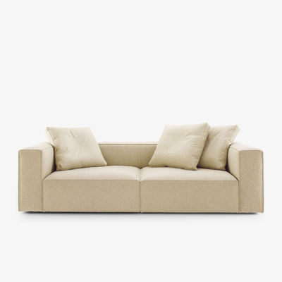 Sofa Nils Large — Ligne Roset, tapicerka jasna tkanina, widok z przodu