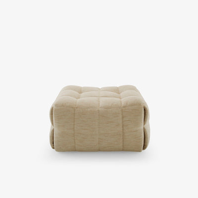 Podnóżek Kashima Small — Ligne Roset, tapicerka jasna tkanina, widok z przodu