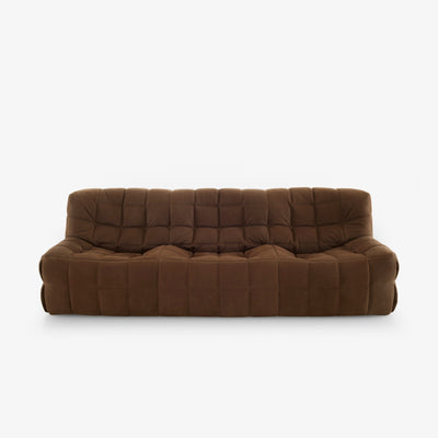 Sofa Kashima — Ligne Roset, tapicerka brązowa tkanina, widok z przodu