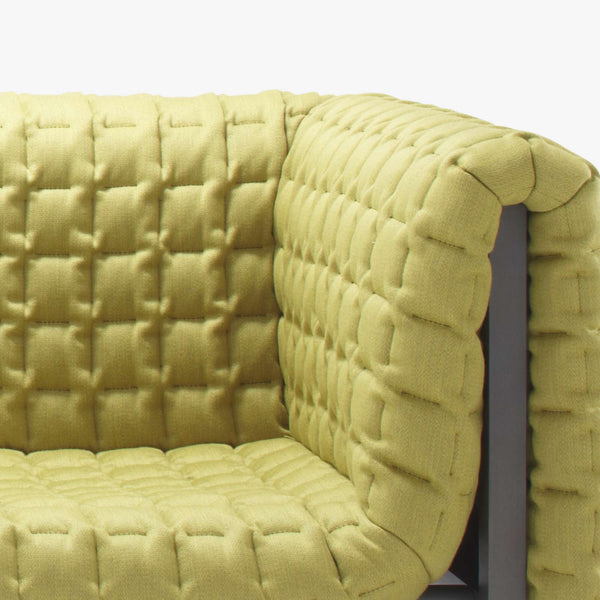 Sofa Ruché z jednym podłokietnikiem (prawa) z blatem