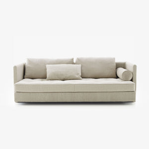 Sofa Nomade 2 — Ligne Roset, tapicerka jasna tkanina, widok z przodu