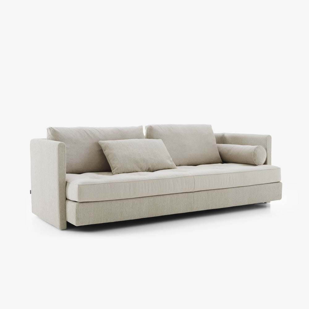 Sofa Nomade 2 — Ligne Roset, tapicerka jasna tkanina, widok z przodu