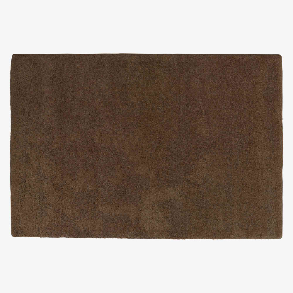 Dywan Bikaner — Ligne Roset, wełna w kolorze brązowym, widok z góry