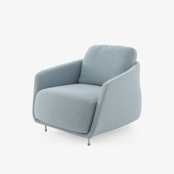 Okura Low Back — perspektywa trójwymiarowa, miękka tapicerka, struktura kształtu