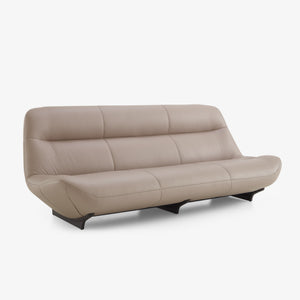 Manarola — sofa z podłokietnikami, widok z boku, nogi metal czarny