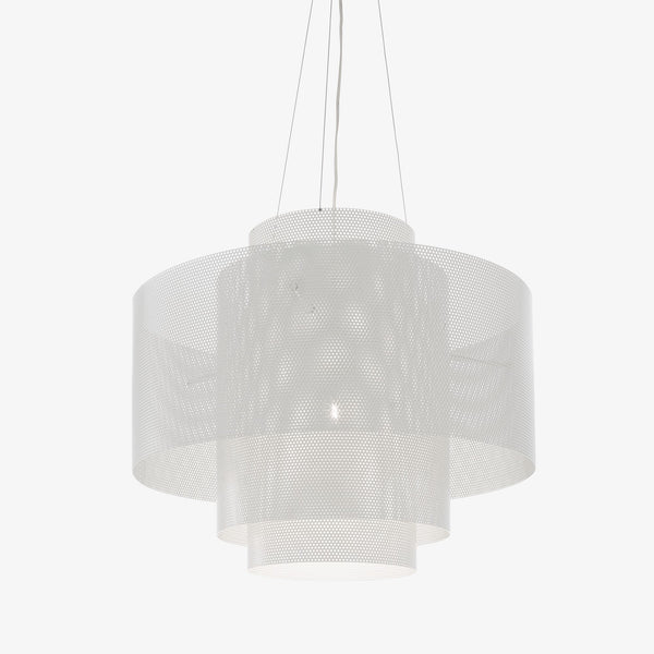 Lampa wisząca Asola — Ligne Roset, abażur z siatki, widok z przodu