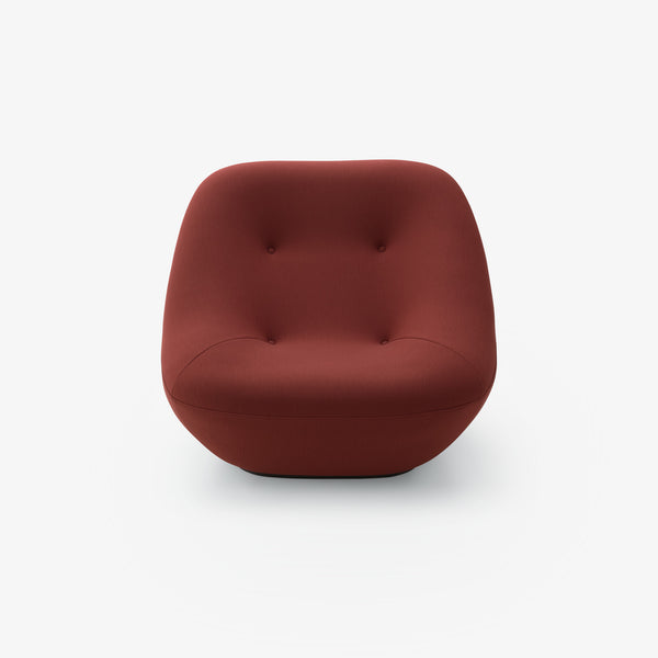 Fotel Bonnie — Ligne Roset, tapicerka w tkaninie terakota, widok z przodu