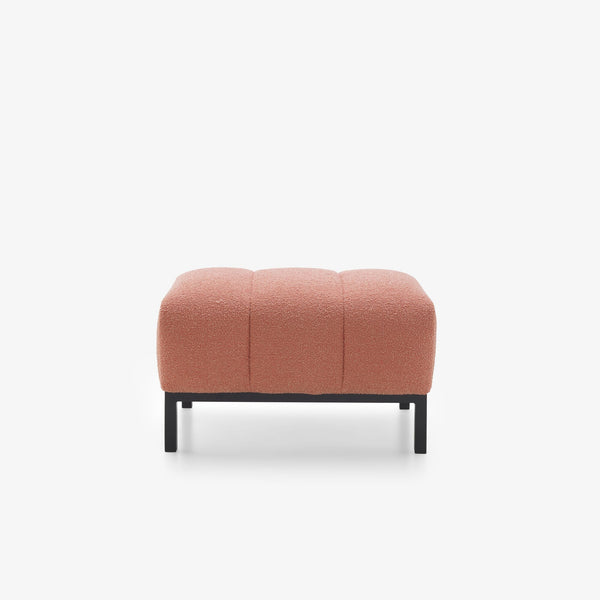 Podnóżek Phileas — Ligne Roset, tapicerka w tkaninie terakota, widok z przodu