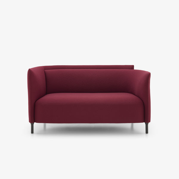 Sofa Hémicycle — Ligne Roset, tapicerka w tkaninie burgundowej, widok z przodu