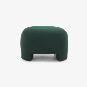 Podnóżek Taru — Ligne Roset, tapicerka w tkaninie zielony, widok z przodu