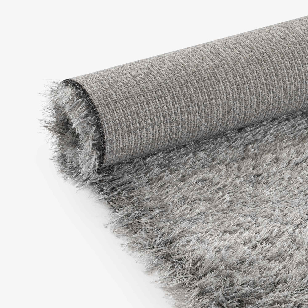 Dywan Jazz Silver — Ligne Roset, widok z przodu, włókno w kolorze szarym