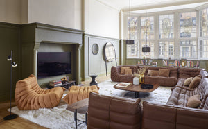 Stolik kawowy Alster – marmur, biała podstawa | Ligne Roset