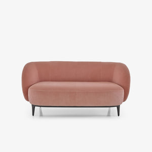 Sofa Soufflot — Ligne Roset, tapicerka w tkaninie pudrowy róż, widok z przodu