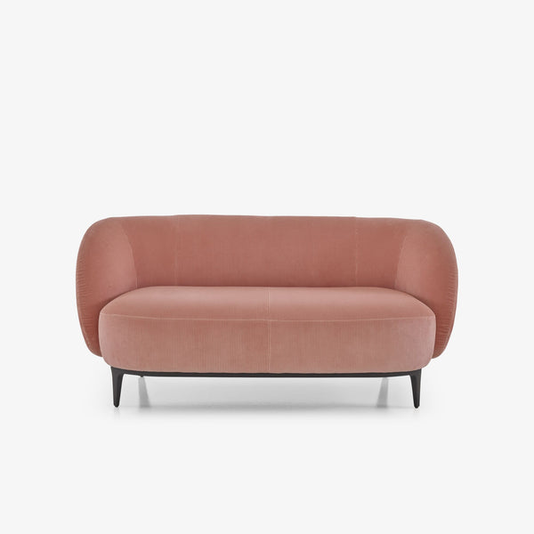 Sofa Soufflot — Ligne Roset, tapicerka w tkaninie pudrowy róż, widok z przodu
