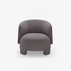 Fotel Taru — Ligne Roset, tapicerka w tkaninie szarej, widok z przodu