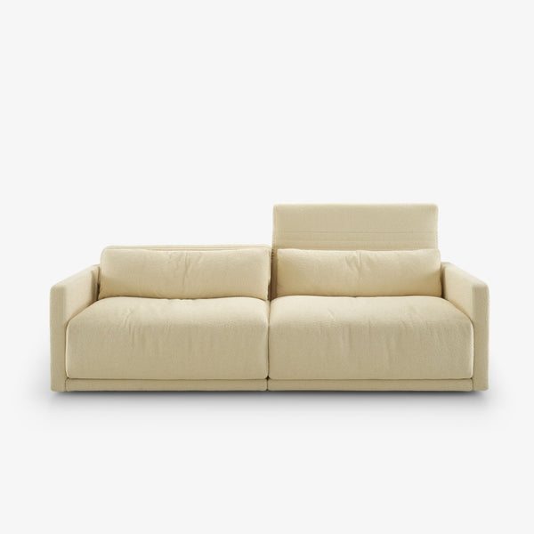 Sofa Grand Angle — Ligne Roset, tapicerka jasna tkanina, widok z przodu