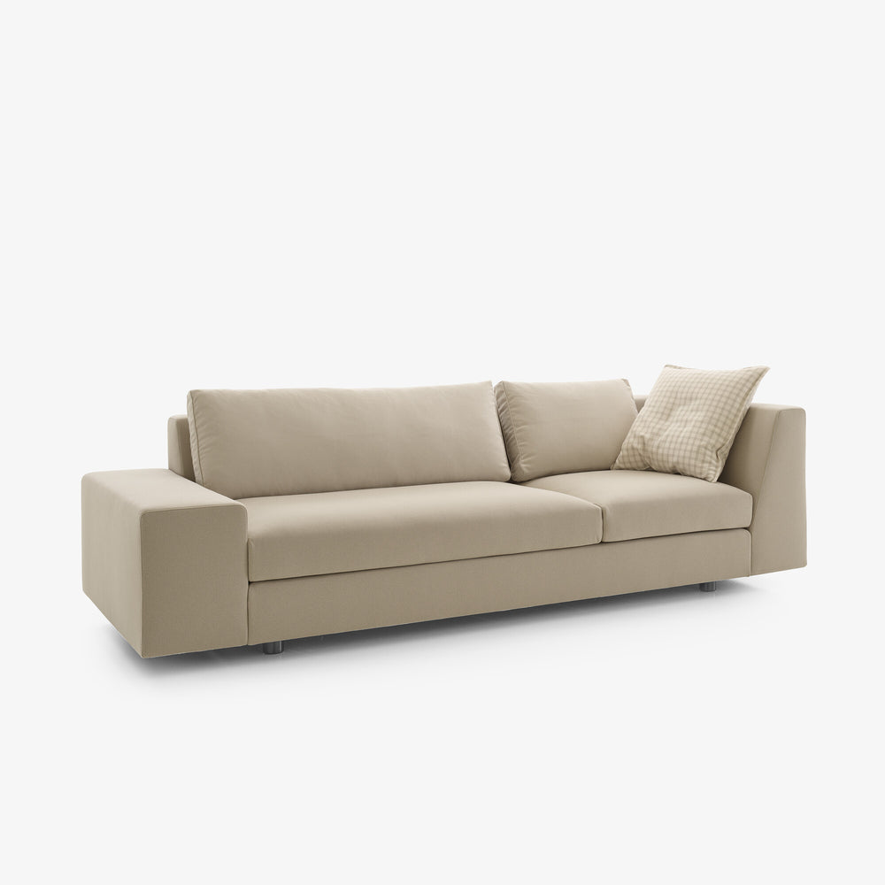 Sofa Exclusif — Ligne Roset, tapicerka jasna tkanina, widok z przodu