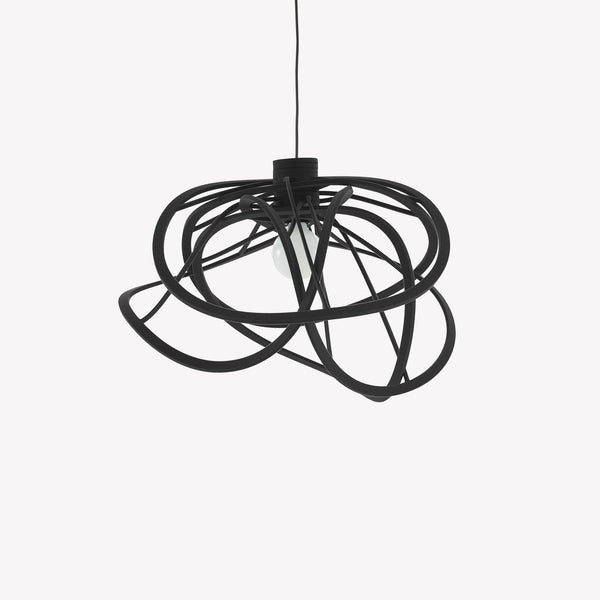 Lampa wisząca Bloom 55 — Ligne Roset, struktura metalowa czarna, widok z przodu