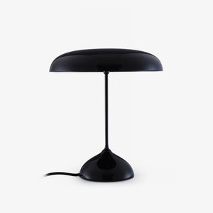 Lampa stołowa Sitar — Ligne Roset, czarna metalowa obudowa, widok z przodu