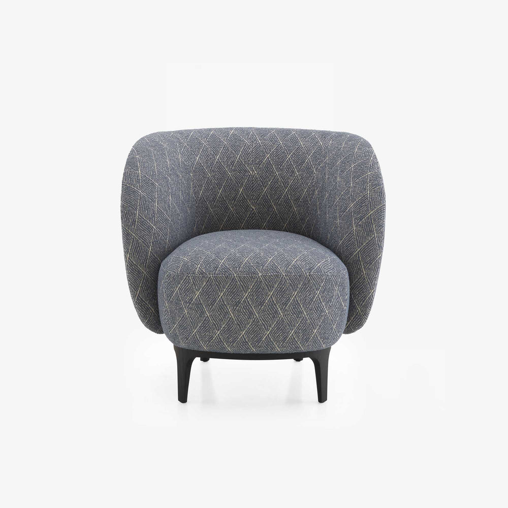Fotel Soufflot — Ligne Roset, tapicerka w tkaninie z wzorem, widok z przodu