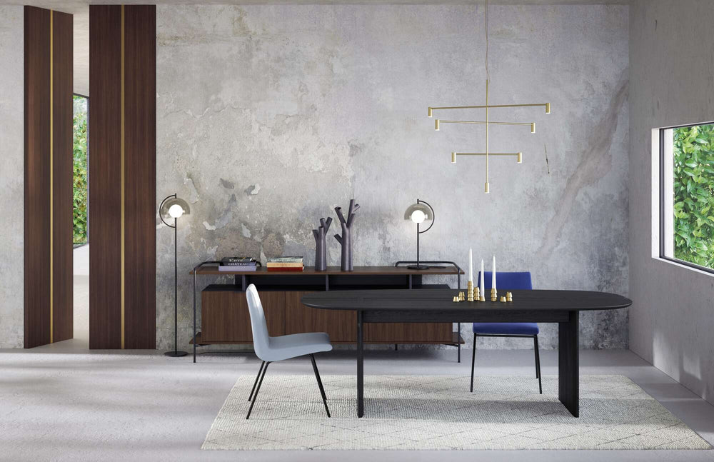 Dywan Losange — Ligne Roset, wzór geometryczny rombów, tkanina antracytowa, widok z przodu