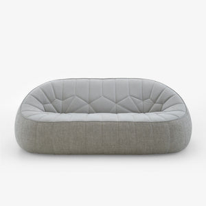 Sofa Ottoman Large Settee — Ligne Roset, tapicerka tkanina szara, widok z przodu