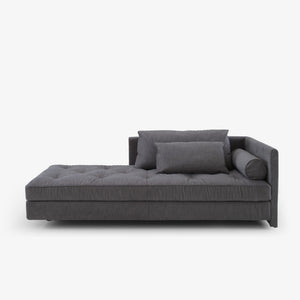 Szezlong Nomade 2 Large — Ligne Roset, tapicerka szara tkanina, widok z boku