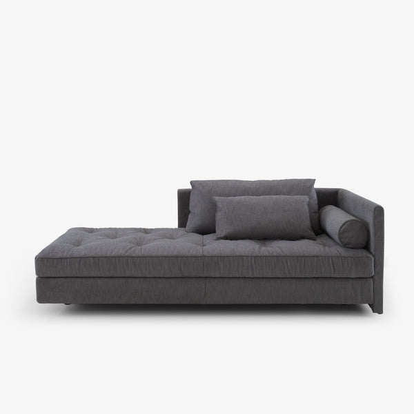 Szezlong Nomade 2 Large — Ligne Roset, tapicerka szara tkanina, widok z boku