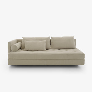 Sofa Nomade 2 — Ligne Roset, tapicerka jasna tkanina, widok z przodu