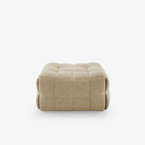 Podnóżek Kashima Small — Ligne Roset, tapicerka jasna tkanina, widok z przodu