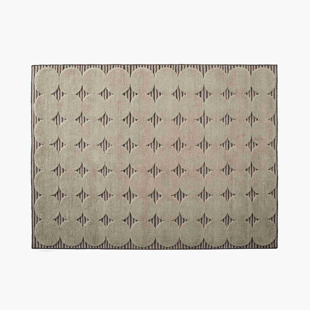 Dywan Quadrature — Ligne Roset, wzór geometryczny w kolorze beżu, widok z góry