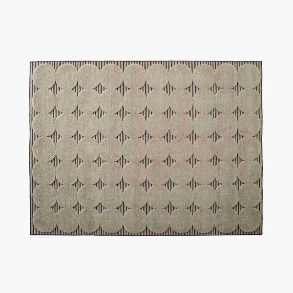 Dywan Quadrature — Ligne Roset, wzór geometryczny w kolorze beżu, widok z góry