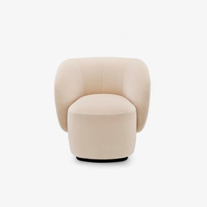 Fotel Soufflot — Ligne Roset, tapicerka w jasnej tkaninie, widok z przodu