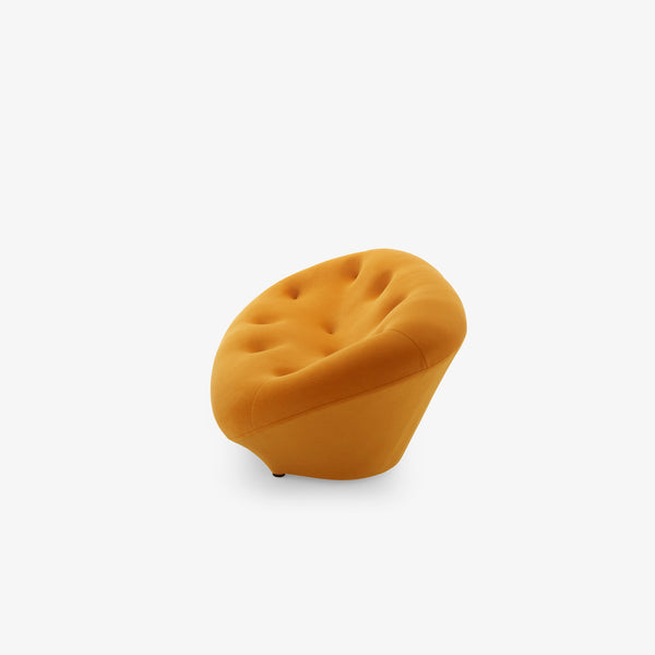 Ploum Small Low Back — widok z góry, siedzisko z przeszyciami, forma owalna