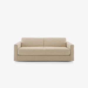 Sofa rozkładana Do Not Disturb 2 — Ligne Roset, tapicerka jasna tkanina, widok z przodu
