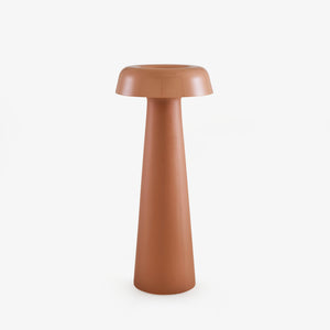 Lampa podłogowa Shiitake — Ligne Roset, obudowa terakota, widok z przodu