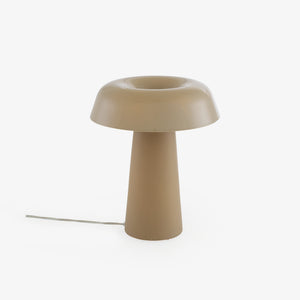 Lampa stołowa Shiitake — Ligne Roset, kształt grzybka, kolor beżowy, widok z przodu