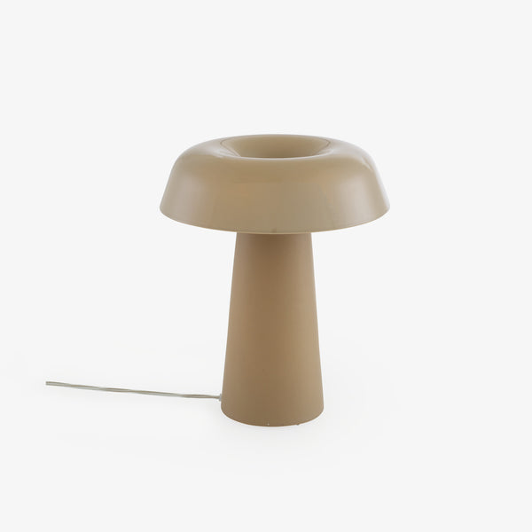 Lampa stołowa Shiitake — Ligne Roset, kształt grzybka, kolor beżowy, widok z przodu