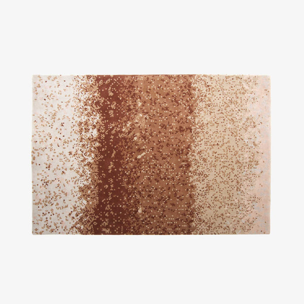 Dywan Sandmist — Ligne Roset, gradient kolorów od bieli do brązu, widok z przodu