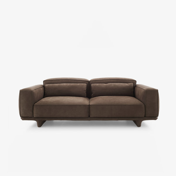Sofa Noka — Ligne Roset, tapicerka w tkaninie brązowej, widok z przodu