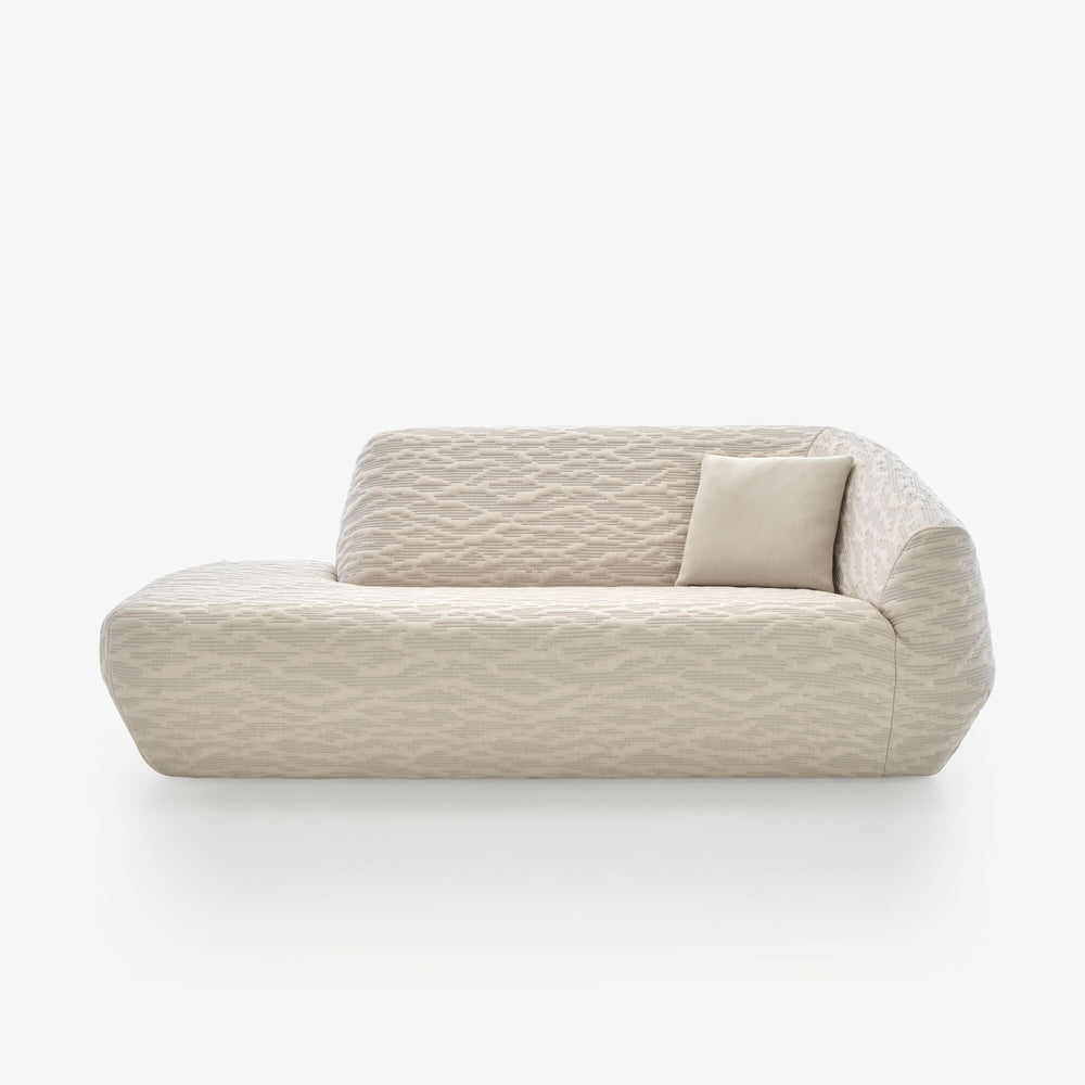 Szezlong Uncover — Ligne Roset, tapicerka w tkaninie, widok z przodu