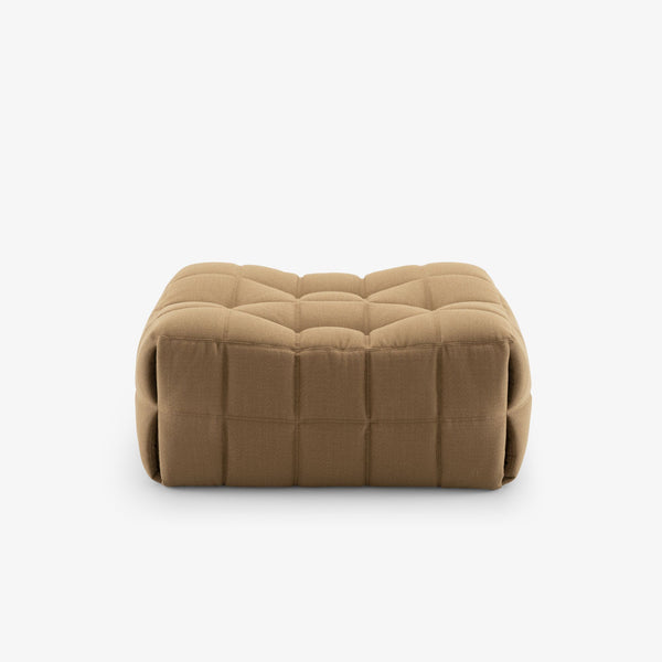 Podnóżek Kashima Large — Ligne Roset, tapicerka w tkaninie beżowej, widok z przodu