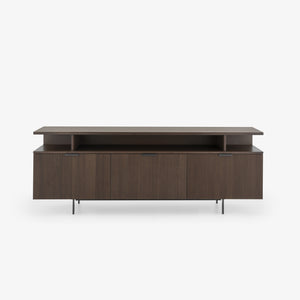 Komoda Selvans — Ligne Roset, drewno w kolorze brązowym, widok z przodu