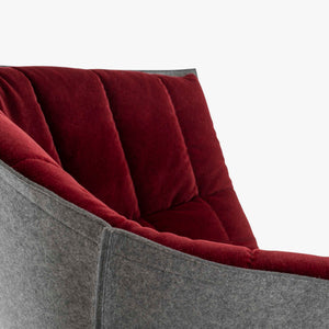 Fotel Moël High Back – zewnętrzna strona oparcia z filcu
