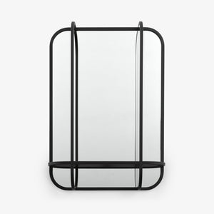 Lustro Kiosk — Ligne Roset, rama metalowa czarna, widok frontalny