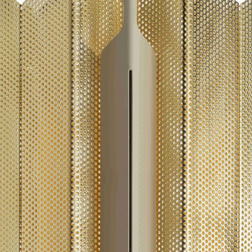 Lampa wisząca Nef Small — Ligne Roset, abażur z perforowanego metalu, widok frontalny