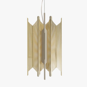 Lampa wisząca Nef Small — Ligne Roset, abażur z perforowanego metalu, widok frontalny