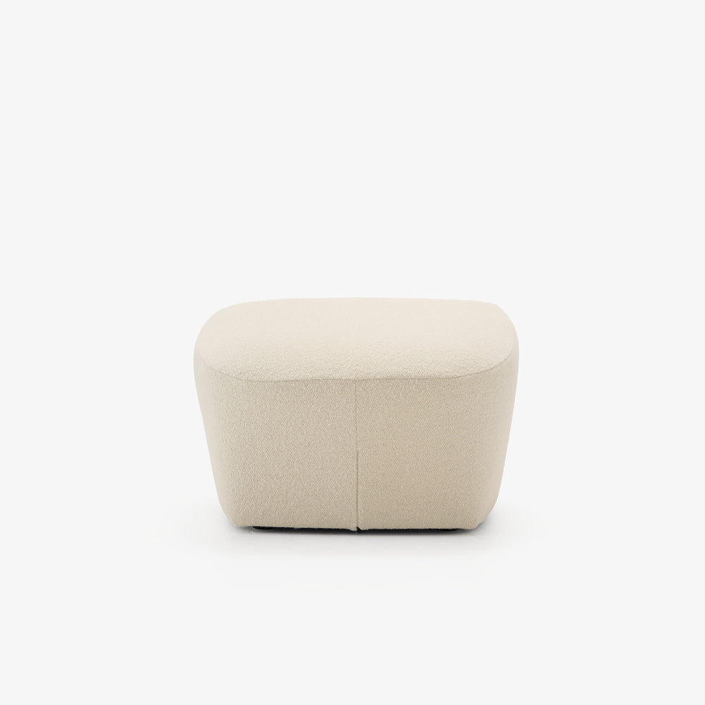 Puf Uncover — Ligne Roset, tapicerka w tkaninie jasnej, widok z przodu