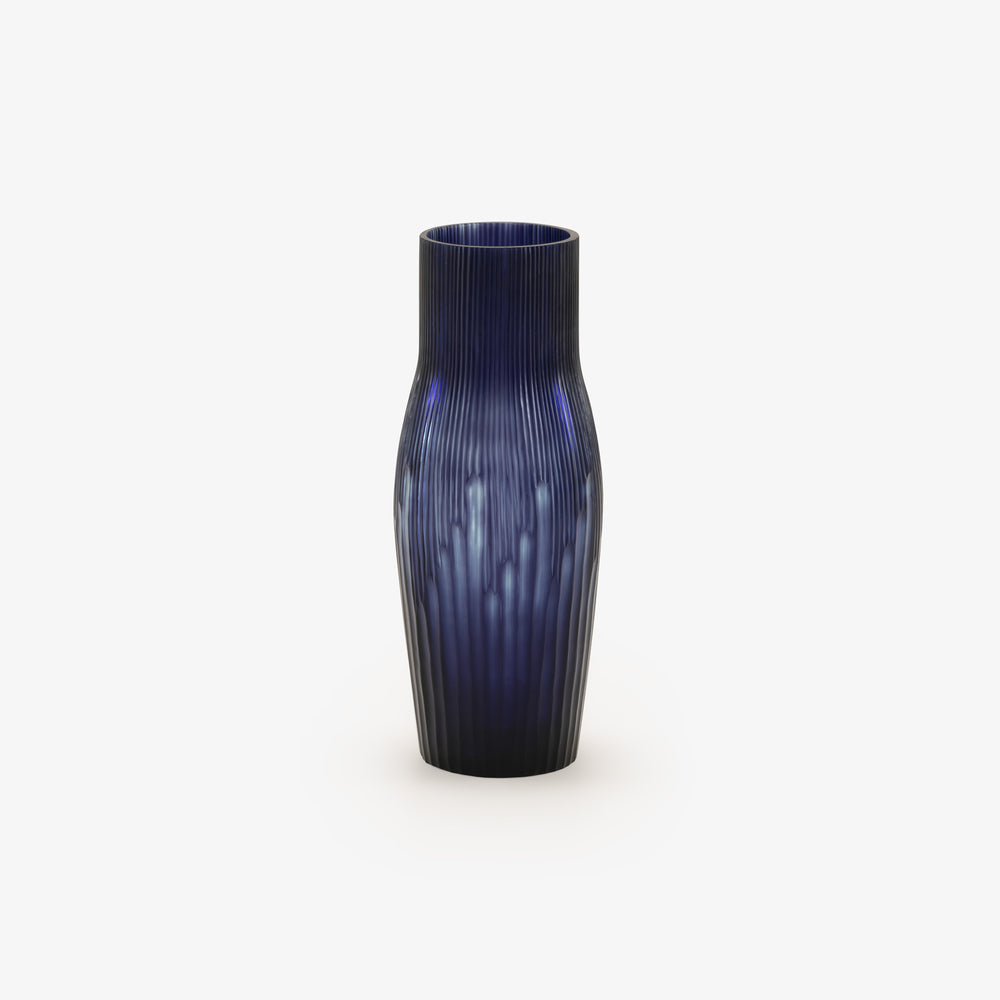 Wazon Purple Rain Large — Ligne Roset, szkło w kolorze granatowym, widok z przodu