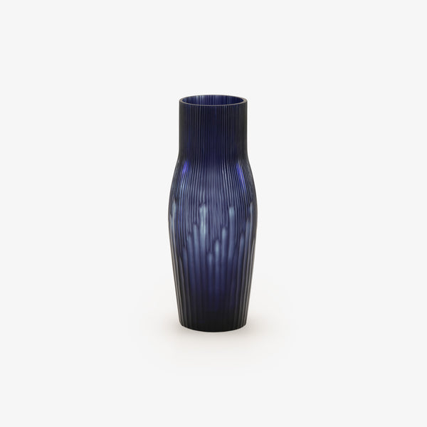 Wazon Purple Rain Large — Ligne Roset, szkło w kolorze granatowym, widok z przodu